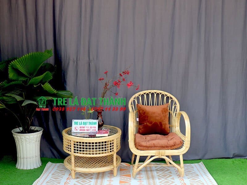 Bộ Bàn Ghế Mây Uống Trà - BBGMUT014